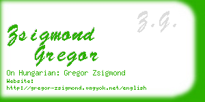 zsigmond gregor business card